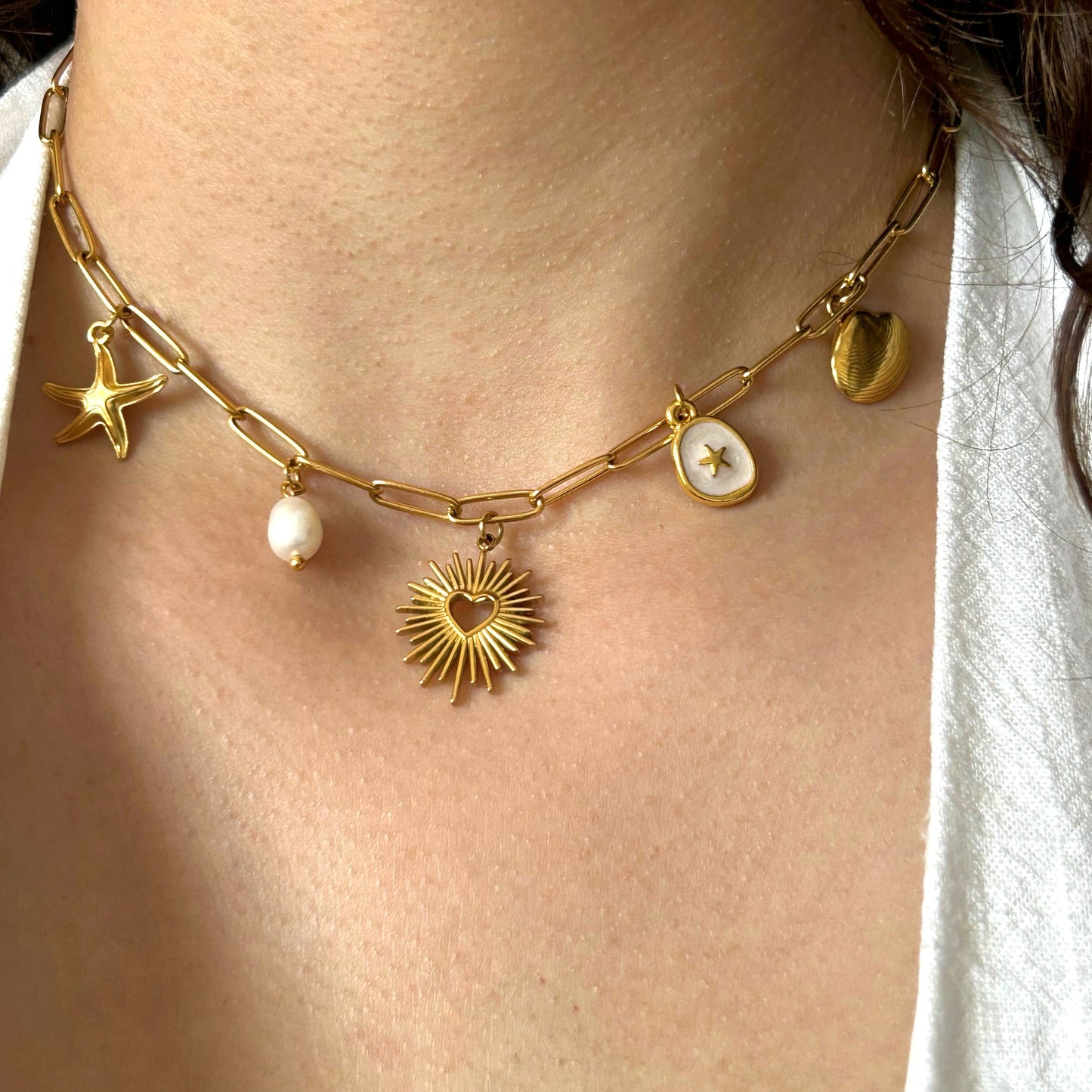 Collier création été 5 charms