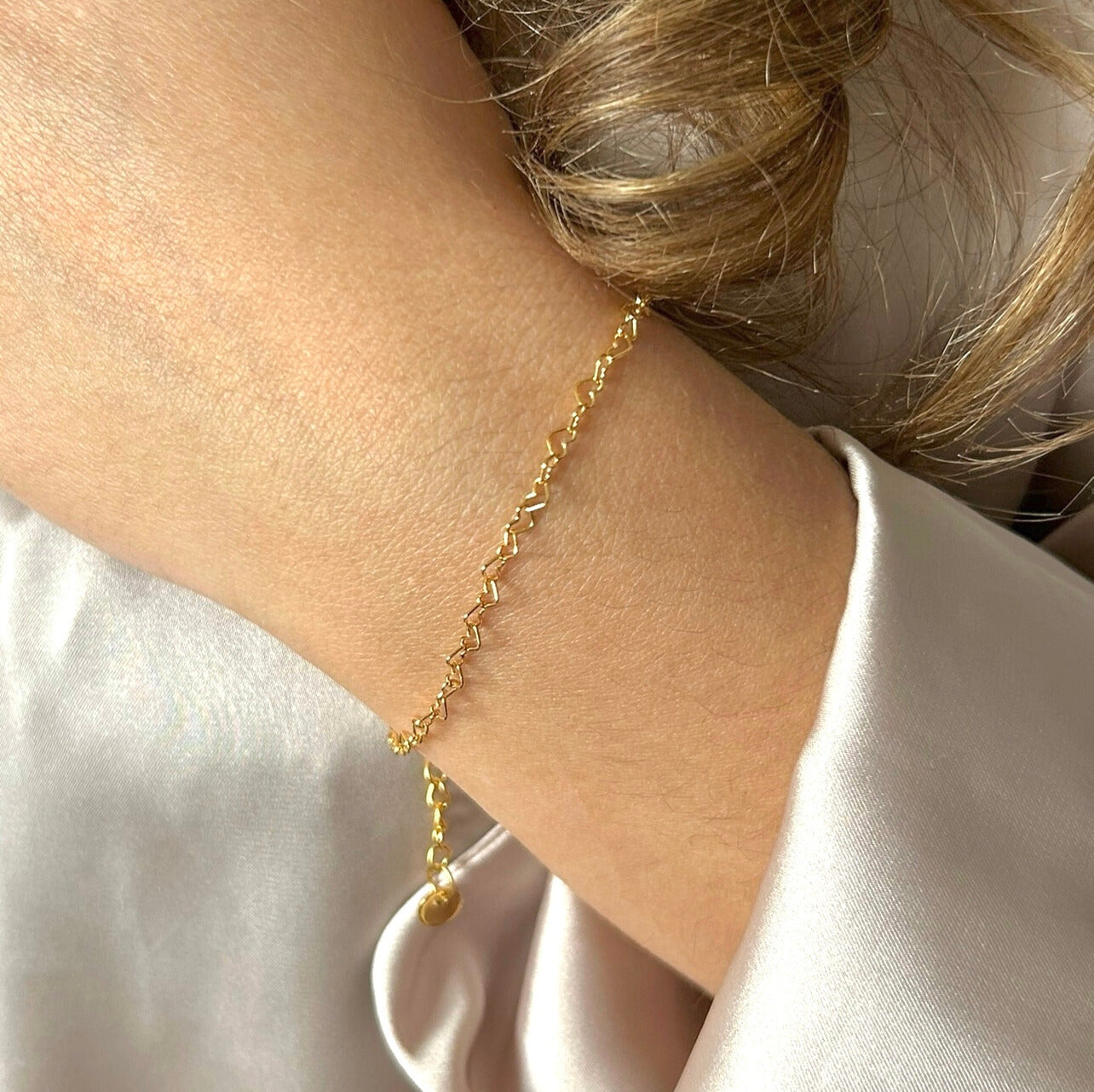 Bracelet cœur | Or laminé 14 carats