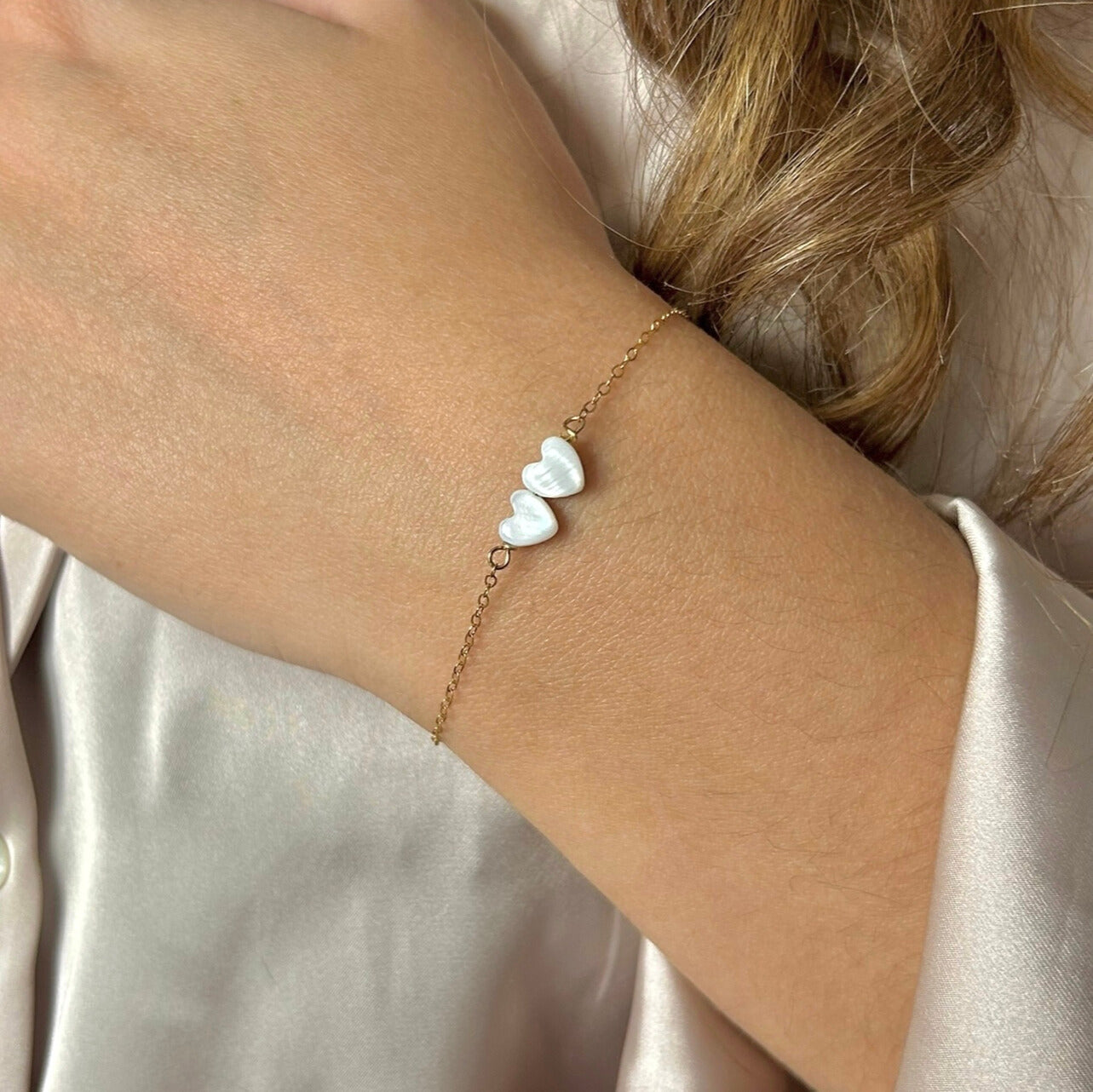 Valentine | Or laminé & nacre