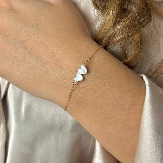 Valentine | Or laminé & nacre