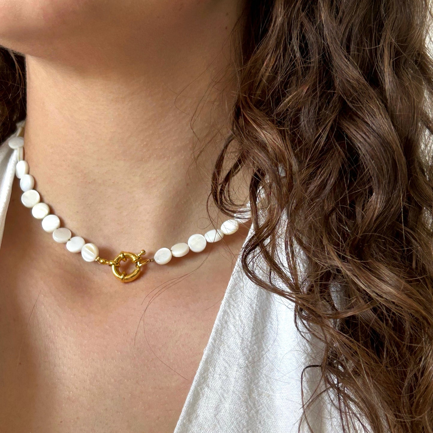 Collier en perles coquillages