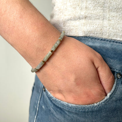 Bracelet Élastique en Perles Cylindriques