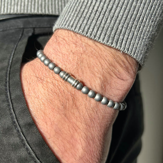 Hématite mate | Bracelet homme