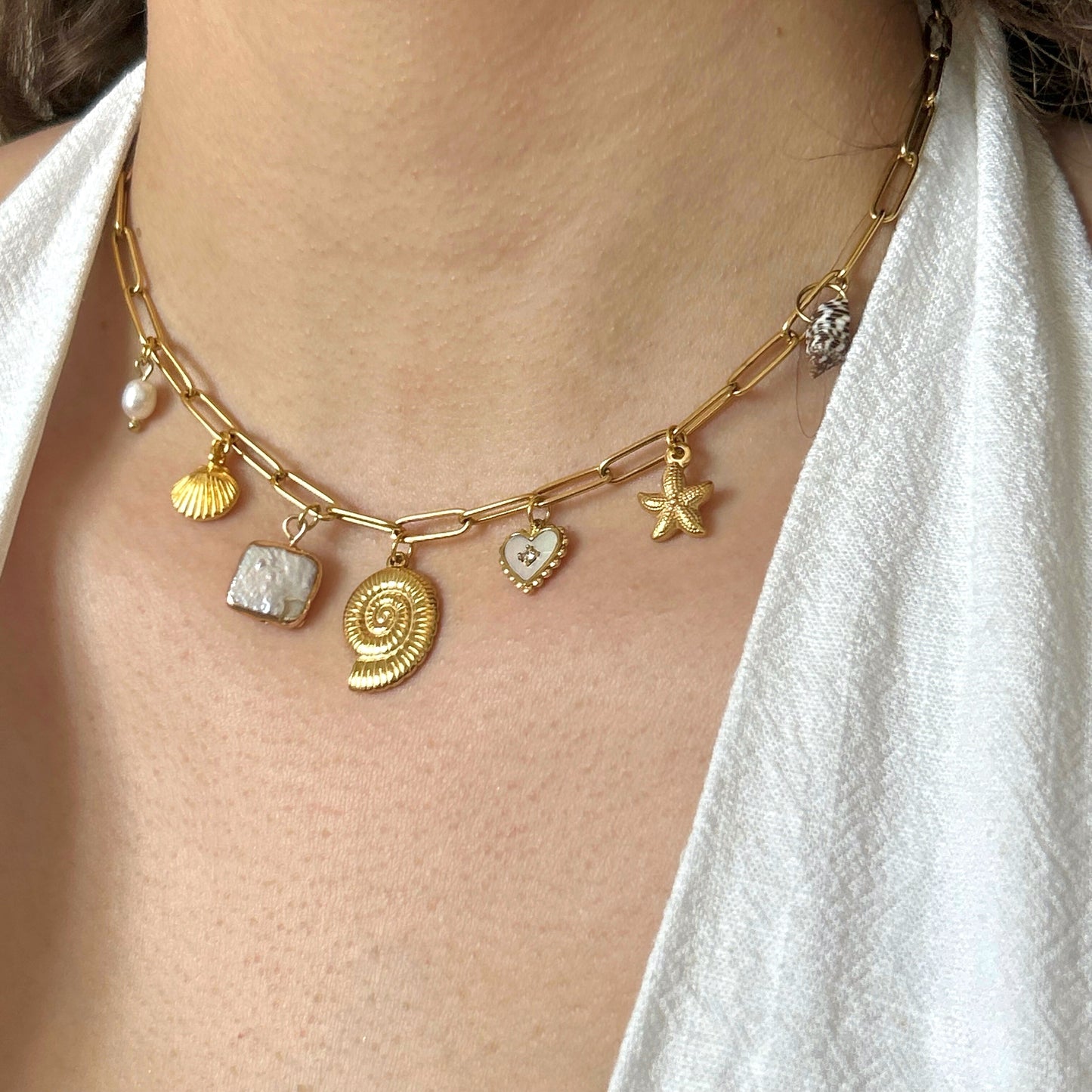 Collier création 7 charms