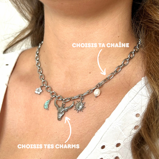Bar à Charms | Collier à composer argenté