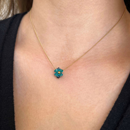 Collier fleur en Crystal