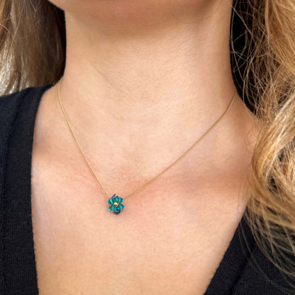 Collier fleur en Crystal